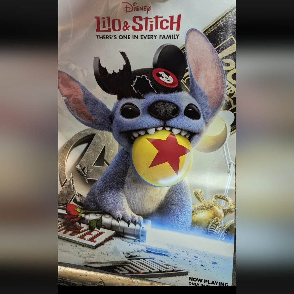 Two-Facing movie poster, Lilo& stitch and Elio